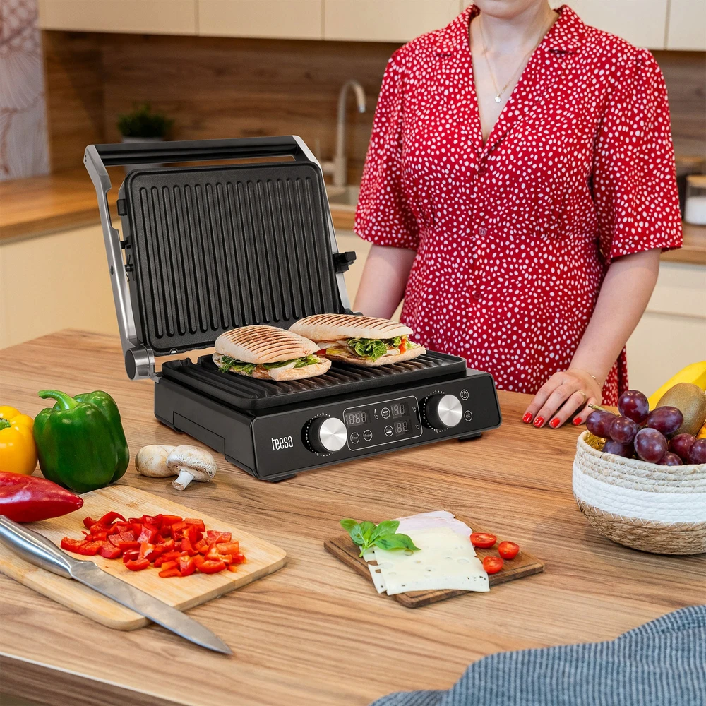Elektrinis grilis Teesa Panini Grill, 2000 W, 3 kepimo režimai