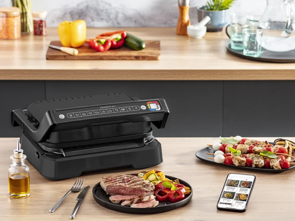 Tefal GC 7748 Optigrill 4in1 Contact Grilis juoda