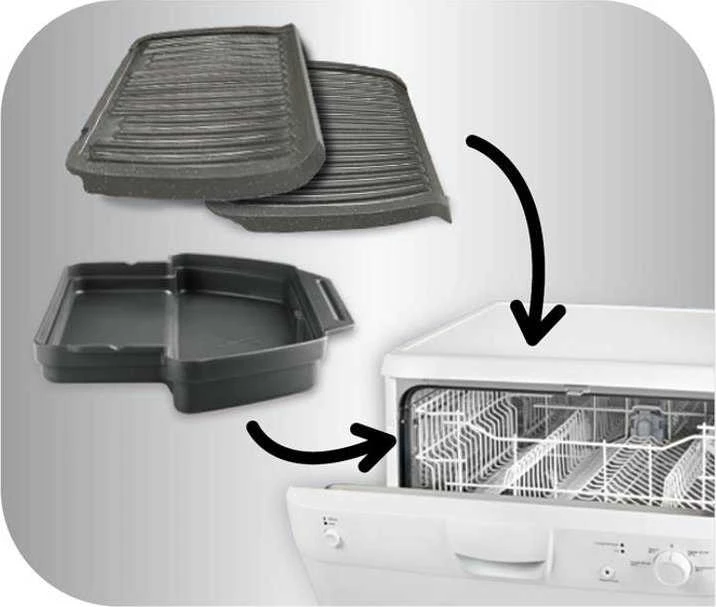 TEFAL | OptiGrill GC7058 | Contact | 2000 W | Juodas
