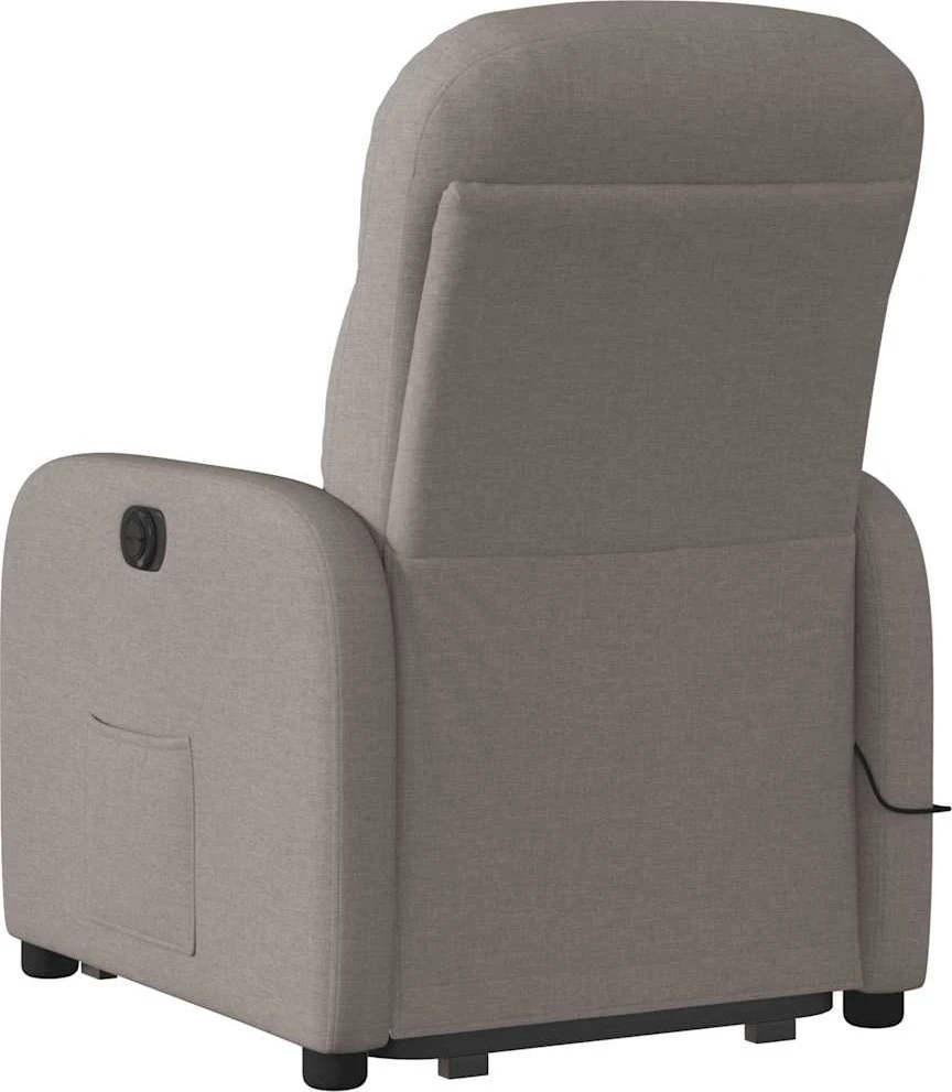 Fotelis Atsistojantis elektrinis masažinis krėslas, taupe, audinys