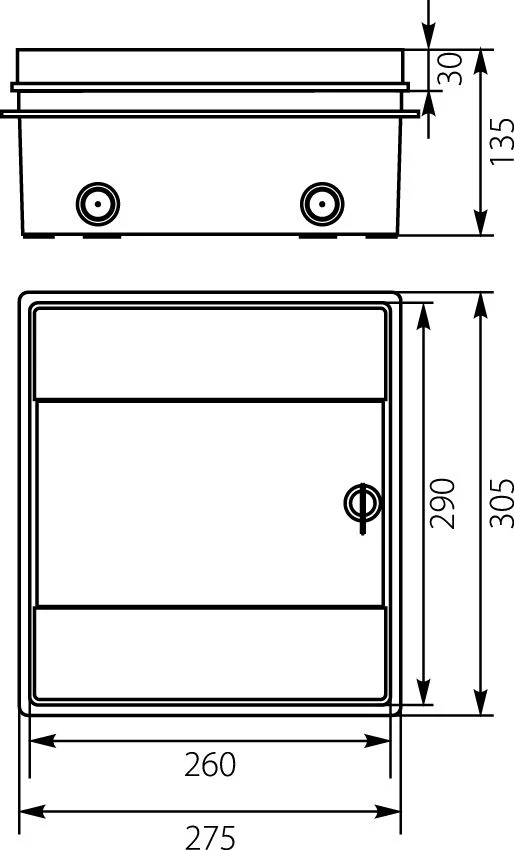Elektro Plast 36.808 Modulinė skirstomoji plokštė 1x8 įleidžiama į žemę IP65 RHp-8 36.808