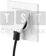 Elektro Plast Nasielsk 4168-10 SANTRA kištukinis lizdas 2P+Z be rėmo įleidžiamas hermetiškas IP44 baltas 4168-10