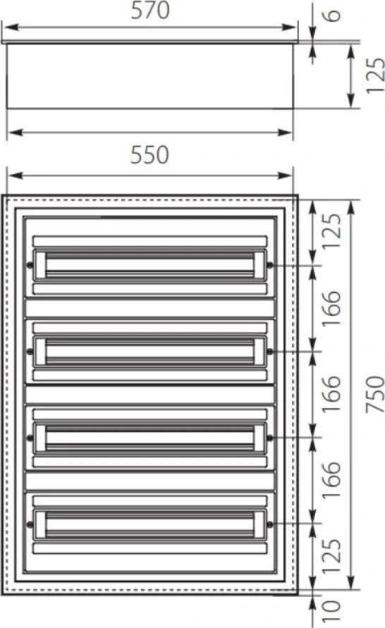 Elektro Plast 9.424 Modulinis paskirstymo skydas 4x24 įleidžiamas, IP54, DARP-96, aliuminio durys, baltos spalvos 9.424