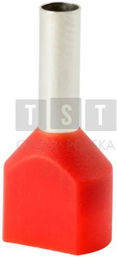Elektro Plast 74.92 Izoliuota kabelio antgalio mova HI2x 6.0/12-jun raudona (100 vnt.) Al/Cu