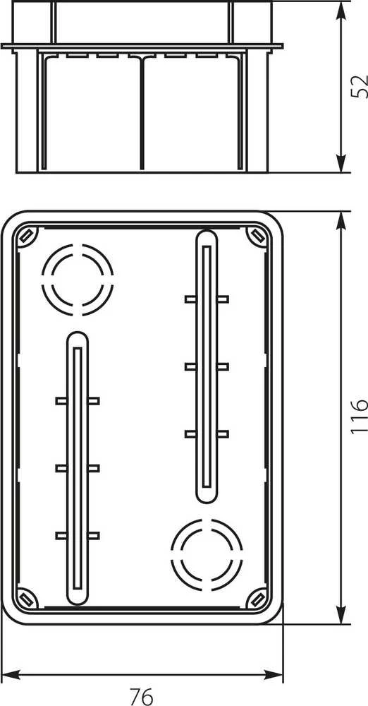 Elektro Plast 11.2 Įleidžiama dėžė 76x116x52mm Pp/t 2 11.2