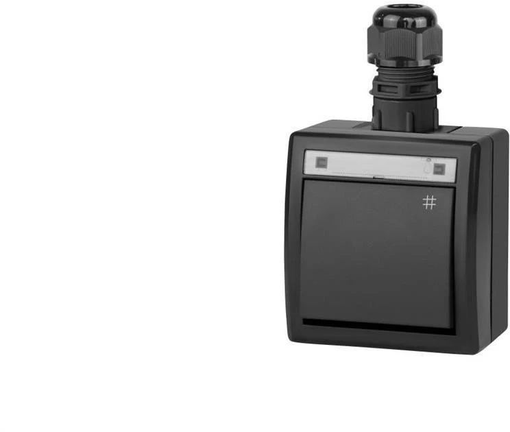 Elektro Plast Nasielsk 5006-67 AQUANT 2K paviršinio montavimo kryžminė jungtis IP65 antracito spalvos 5006-67