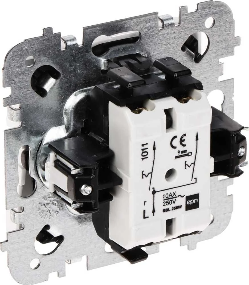DVIGUBAS APŠVIESTAS JUNGIKLIS SANTRA/4111-10/EPN 250 V 10 A Elektro-Plast
