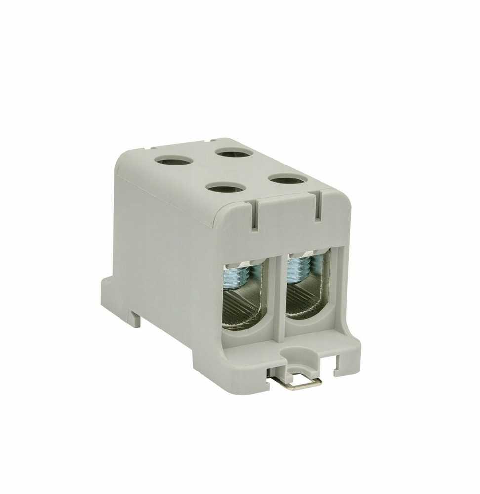 Elektro Plast 48.296 Paskirstymo blokas-šakos 2x1 polių AL/CU 16-95mm2 pilkas plokščias ir TH bėgio montavimas WLZ35/2x95/s 48.296