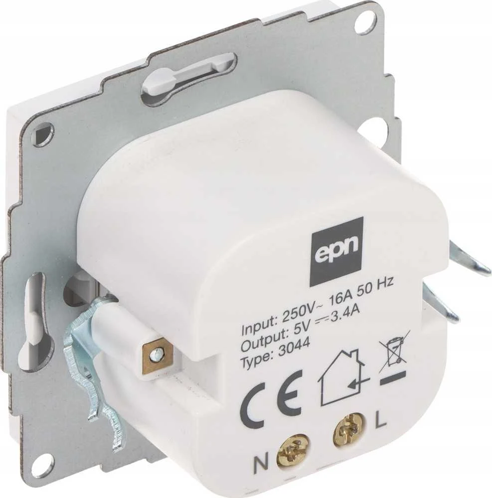 MAITINIMO LIZDAS SANTRA/4108-10/EPN USB 5 V DC / 3.4 A Elektro-Plast
