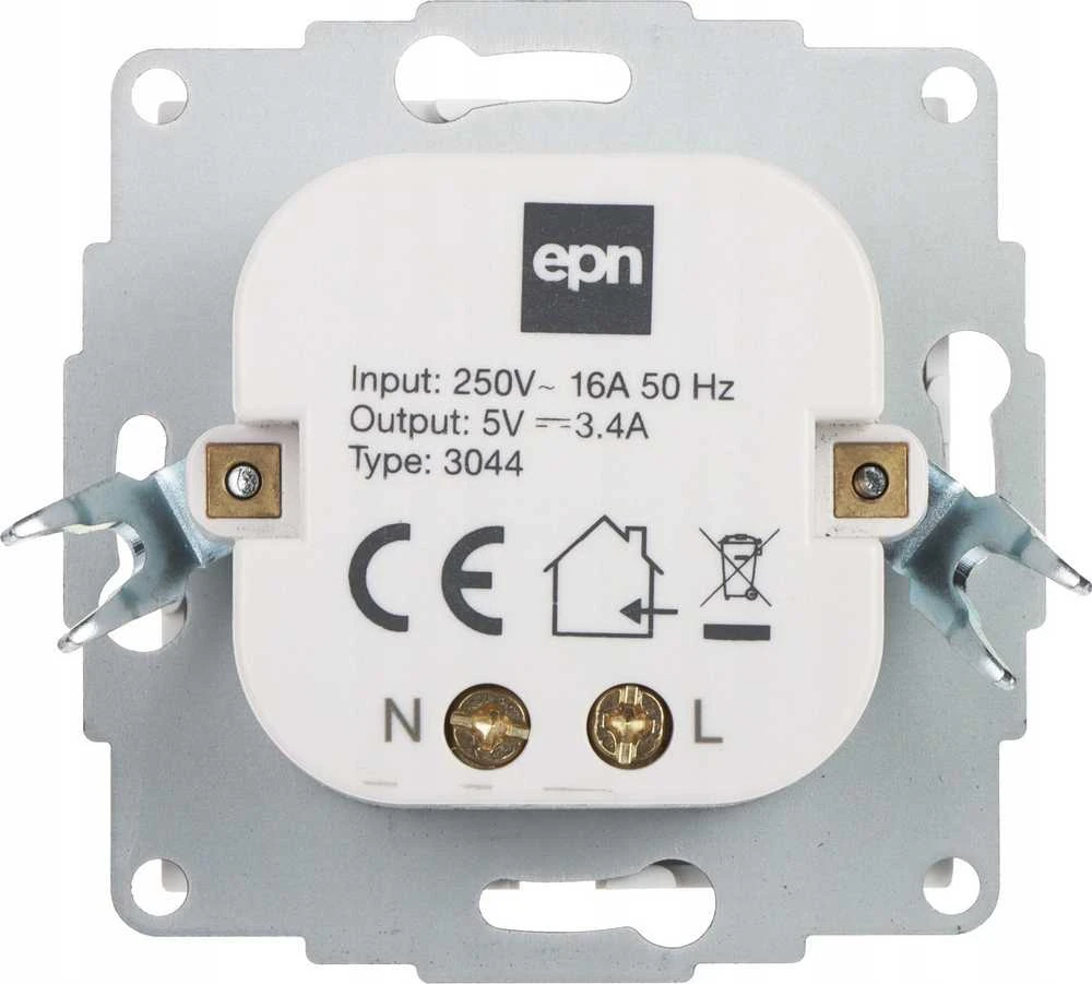 MAITINIMO LIZDAS SANTRA/4108-10/EPN USB 5 V DC / 3.4 A Elektro-Plast