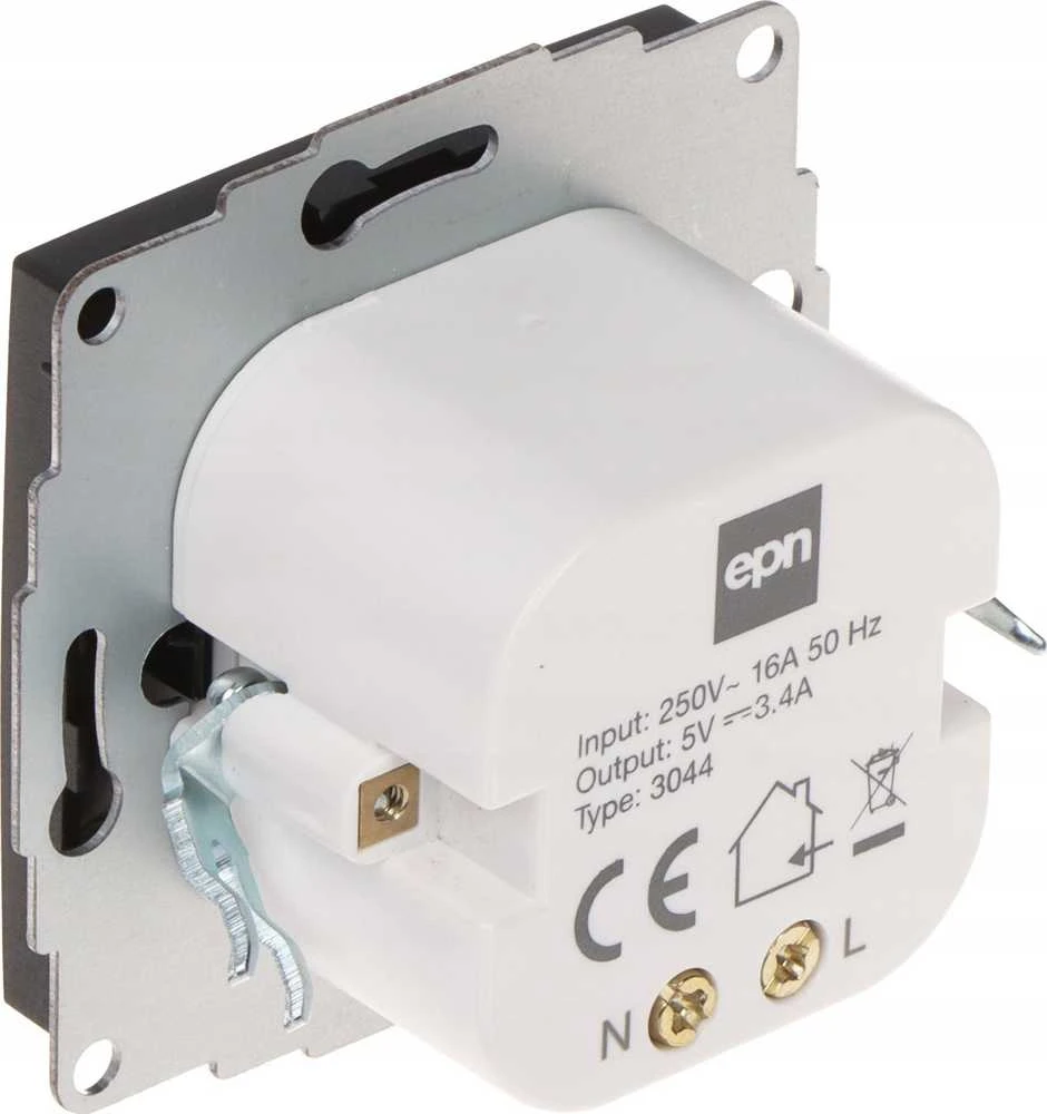 MAITINIMO LIZDAS SANTRA/4108-19/EPN USB 5 V DC / 3.4 A Elektro-Plast