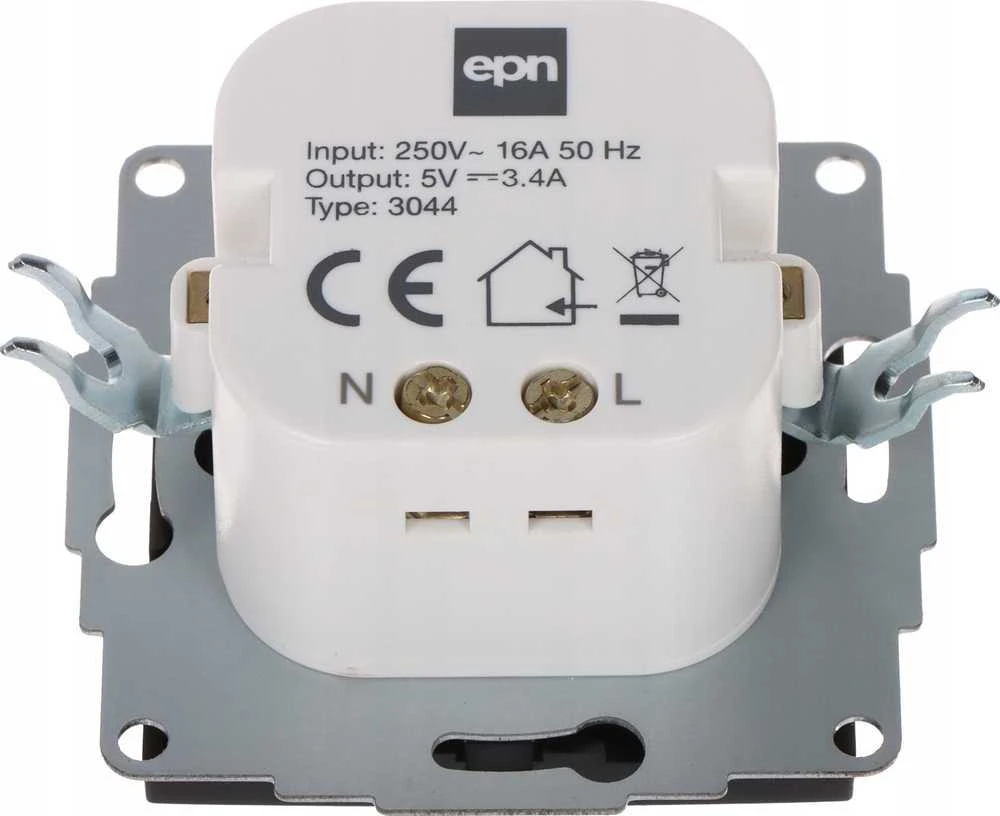 MAITINIMO LIZDAS SANTRA/4108-19/EPN USB 5 V DC / 3.4 A Elektro-Plast