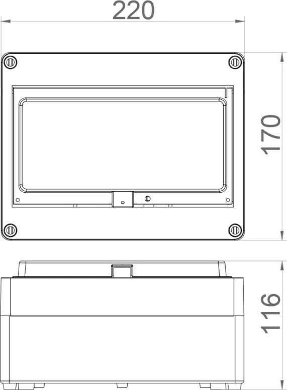 Elektro Plast Nasielsk Elektro-Plast komutatoriai Hermetica Rn 1x8+2 Pe+n Smoke Ip65 2204-01