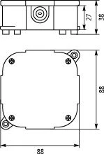 Elektro Plast 61.173 Dėžė hermetiška tuščia 88x88x40mm IP44 balta VP 074-01 61.173