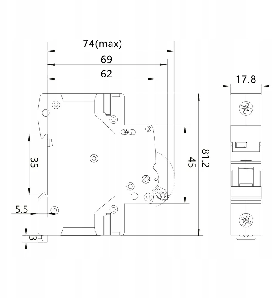 Elektro Plast 87.105 jungiklio skyriklis DL 1P 100A FR/100A/1P