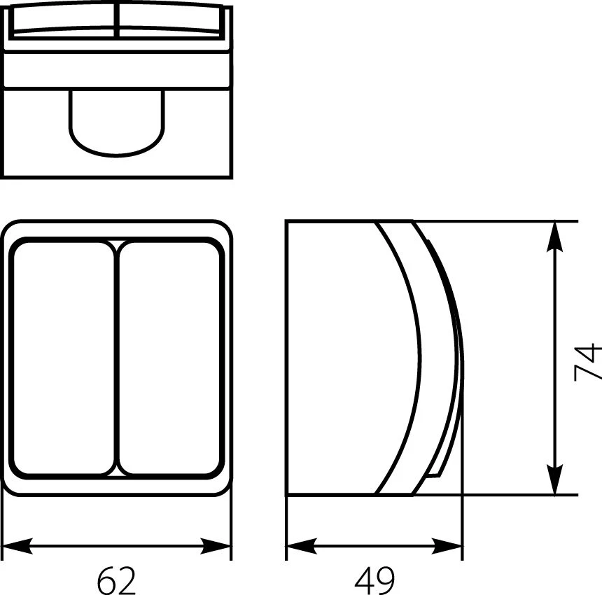 Elektro Plast 61.312 Koala Łącznik świecznikowy n/t IP44 ruda VW 152-02 61.312