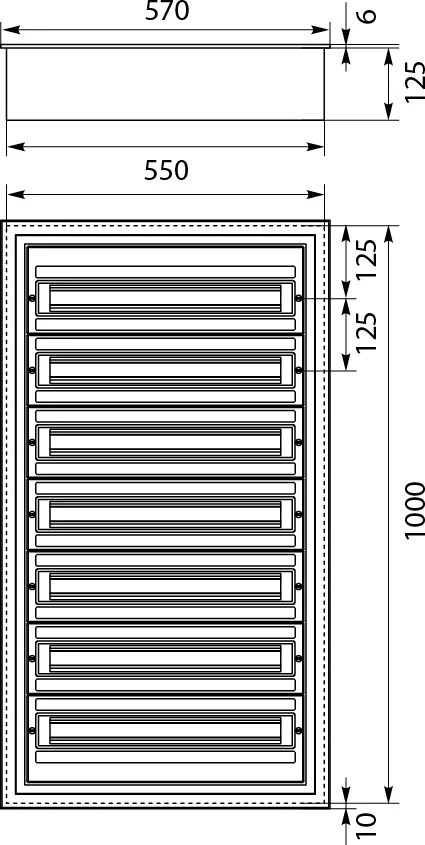 Elektro-Plast Moduliniai skirstomieji įrenginiai 7x24, įleidžiami į žemę IP54 (DARP-168)