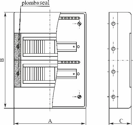 Elektro Plast 1.16 Moduliniai skirstomieji įrenginiai 2x12 paviršiniai montuojami IP40 SRn-24/B 1.16