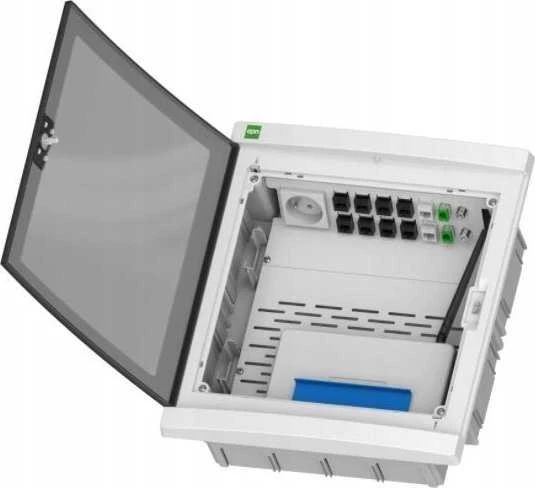 TELEKOMINIKACIJOS POTINKINĖ DĖŽĖ ELEGANT-MEDIA-2X12/PT/W/EPN Elektro-Plast