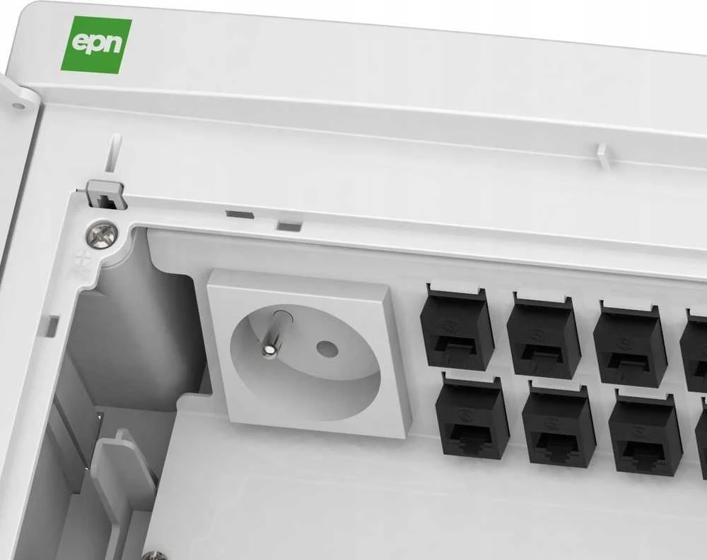 TELEKOMINIKACIJOS POTINKINĖ DĖŽĖ ELEGANT-MEDIA-2X12/PT/W/EPN Elektro-Plast