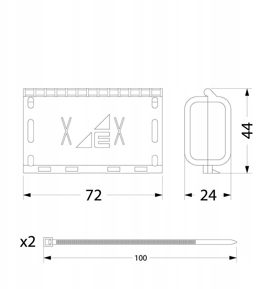 Elektro-Plast mova su geliu MZGEL72 72x40x24mm GELEBOX IPX8 0.6/1kV