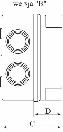 Elektro Plast 28.36 Dėžė n/t 198mm 148x 96mm plastikinis IP64 rutulys PH-3B.3 28.36