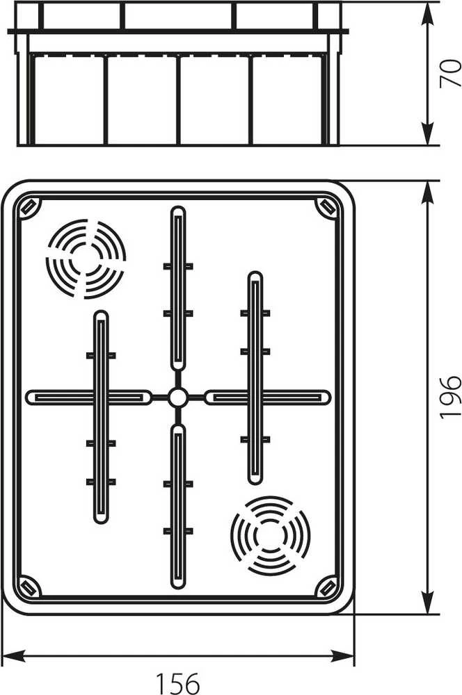 Elektro Plast 11.8 Įleidžiama dėžė 156x196x70mm Pp/t 8 11.8