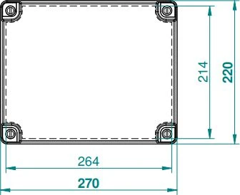 Elektro Plast Nasielsk Elektro-Plast Pramoninis encasement n / t 270 x 220 x 168mm IP65 pilkas (2721- 0)