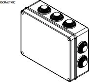 Elektro Plast Nasielsk Elektro-Plast Pramoninis encasement n / t 249 x 198 x 81mm su 10 anginas IP55 pilka (2716- 02)