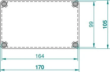Elektro Plast Nasielsk 2708-00 PRAMONINĖ Hermetiška dėžutė n/t 170x105x112 IP65 rutuliukas 2708-00
