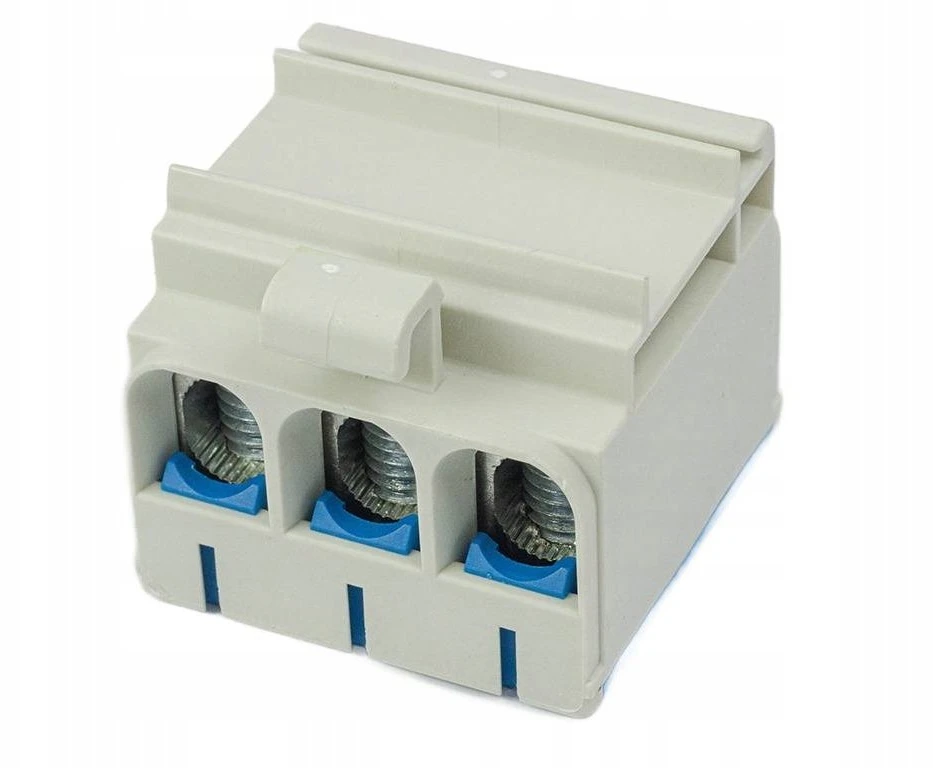 Elektro Plast 48.350 3 polių paskirstymo-šakos blokas AL/CU 3x50mm2 mėlynas plokščias montavimas ir TH bėgis WLZ35/3x50/n 48.350