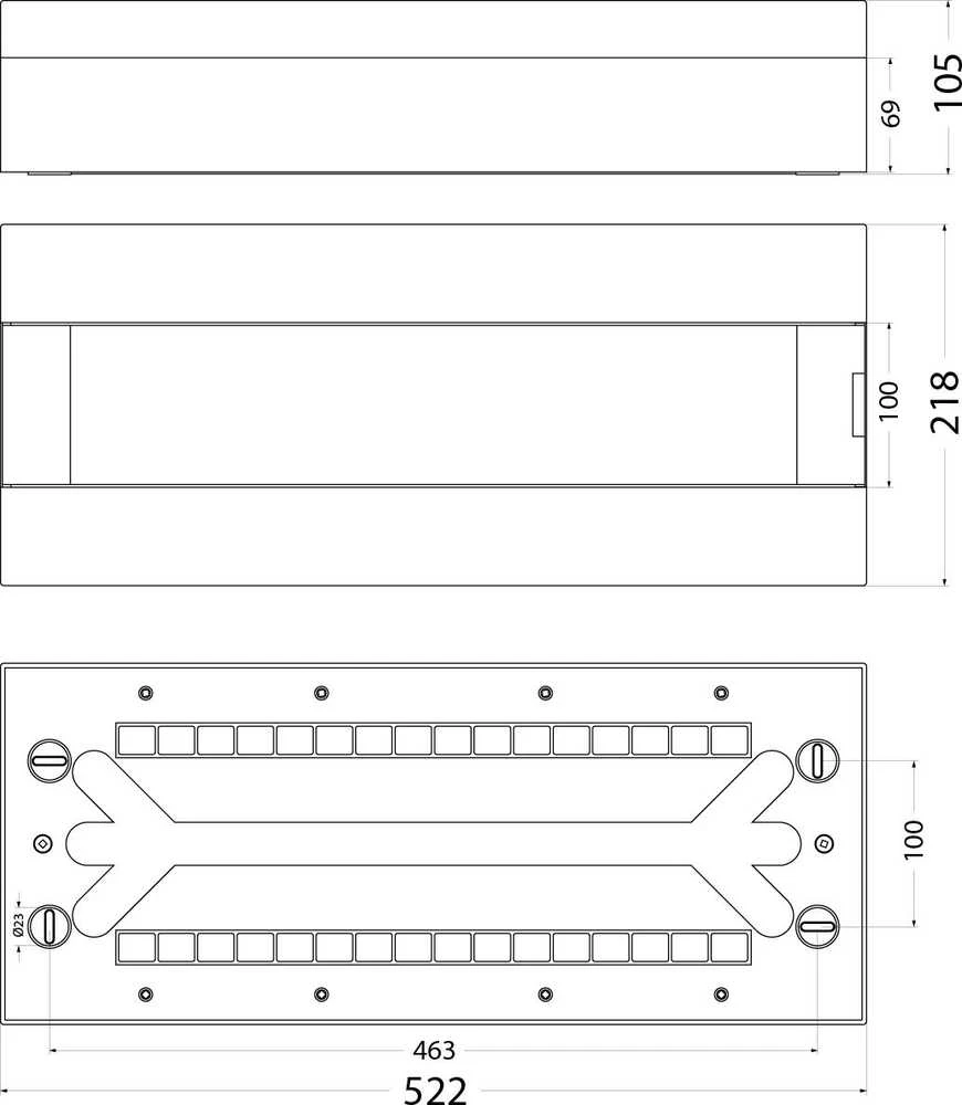 Elektro Plast 1,66 Paviršiaus montuojami moduliniai skirstomieji įrenginiai SRn 1x24 (N+PE) 1,66