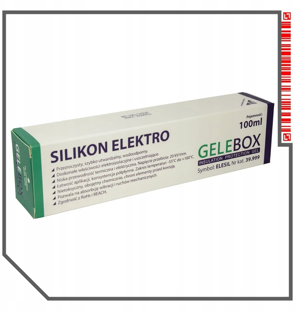 Elektro-Plast Silikonas Elektro ELESIL 20kV/mm permatomas 100ml GELEBOX