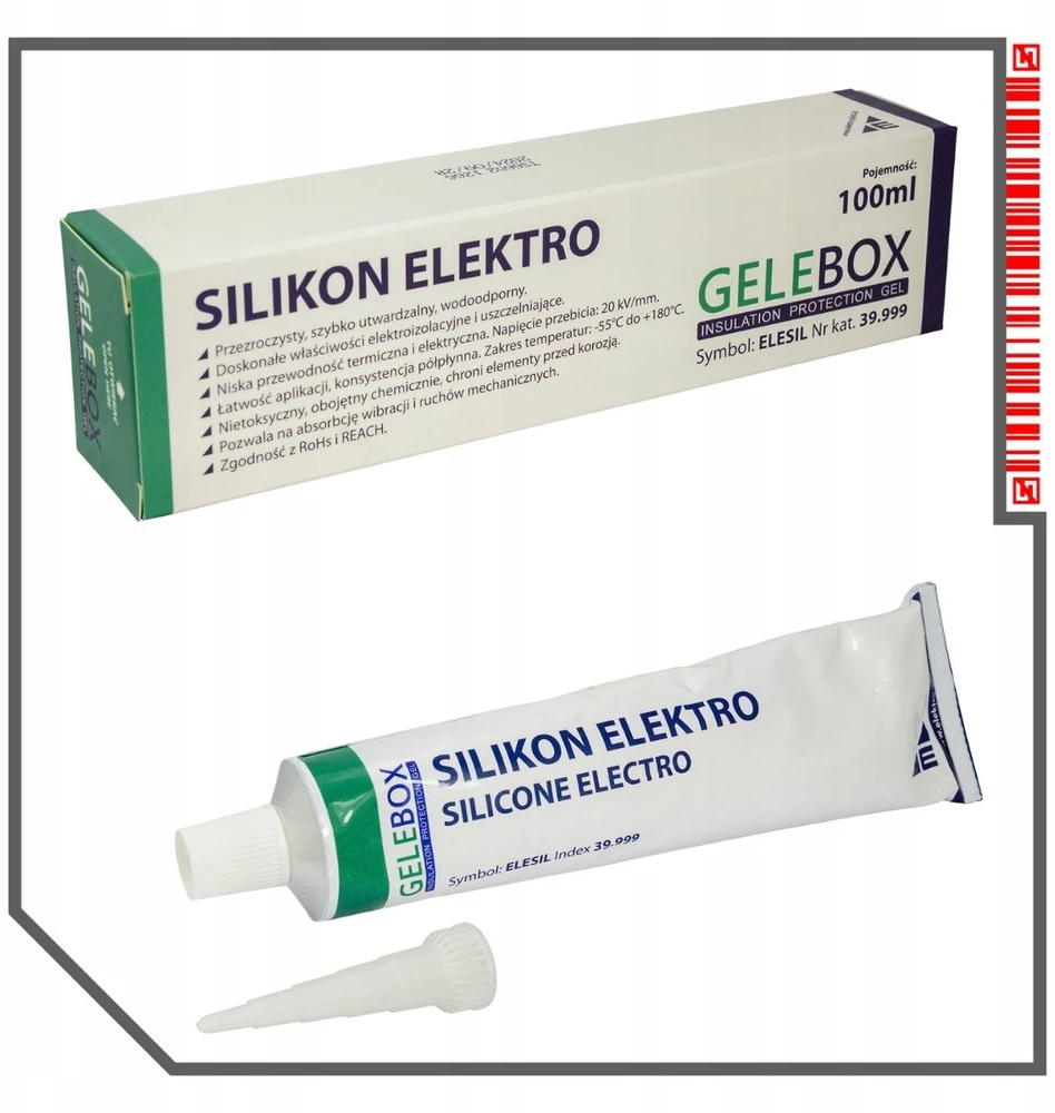 Elektro-Plast Silikonas Elektro ELESIL 20kV/mm permatomas 100ml GELEBOX