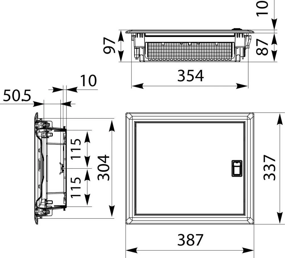 Elektro Plast RPDM 1X14 RESORT.P/T DOOR METL N+PE (14)