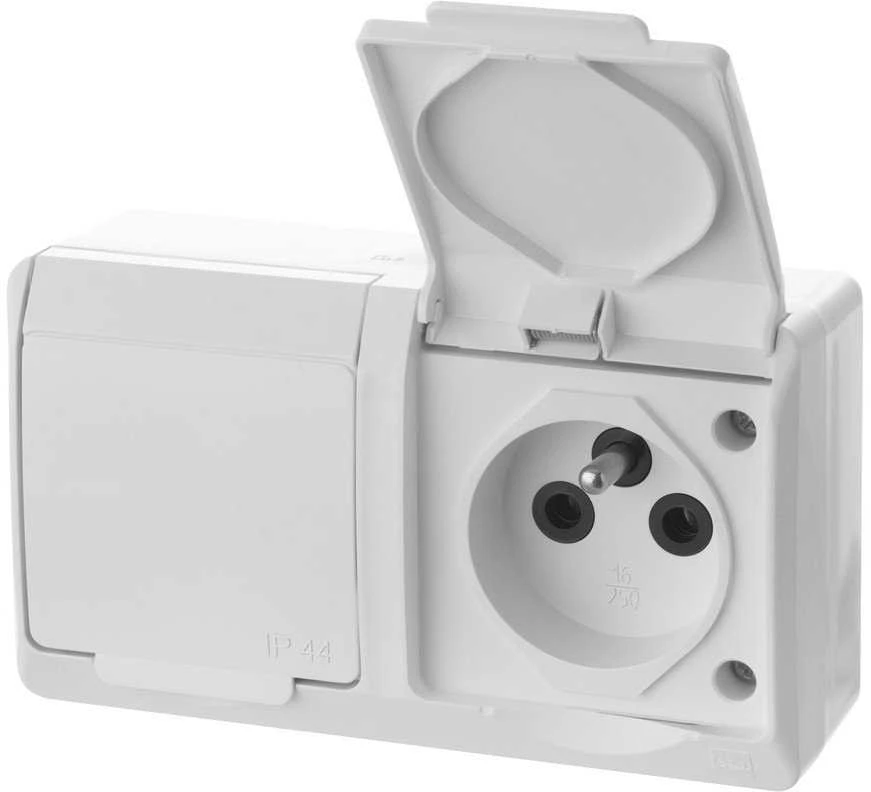 Kištukinis lizdas ELEKTRO-PLAST HERMES2, IP44
