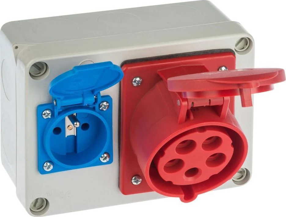 Elektro Plast Nasielsk Elektro-Plast Konstrukciniai skirstomieji įrenginiai 2P+E 3P+N+Z/32A n/t be apsaugos RS-2 6202-01 - 6202-01