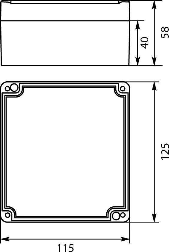 Elektro-Plast STRONG Hermetikos dėžutė n / t 125x115x58mm IP67 PHP -59 pilka (62.59)