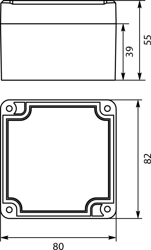 Elektro-Plast STRONG Hermetikos dėžutė n / t 82x80x55mm IP67 PHP -111 pilka (62.111)