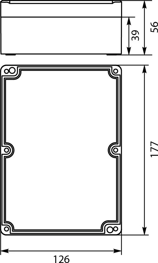 Elektro-Plast STRONG Hermetikos dėžutė n / t 177x126x56mm IP67 PHP -74 pilka (62.74)