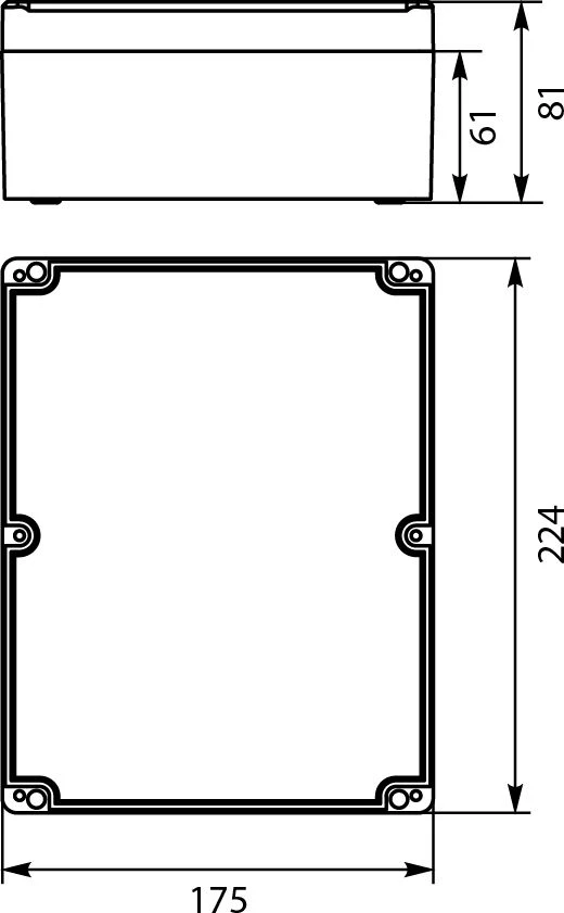 Elektro-Plast STRONG Hermetikos dėžutė n / t 224x175x81mm IP67 PHP -90 pilka (62.90)