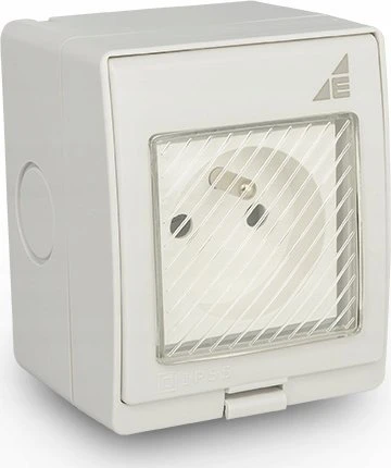 Elektro Plast 55.19 Lizdas vieno paviršiaus montuojamas GPN IP55 AQUA55 55.19