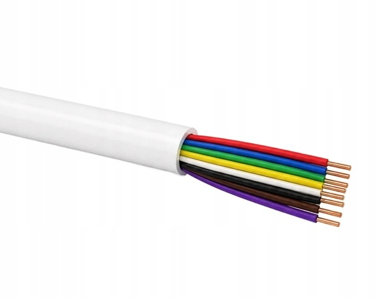 Elektrokabel Signalizacijos ir domofono telekomunikacijų kabelis YTDY 8x0.5 LSOH B2ca 100m balta Q-LANTEC