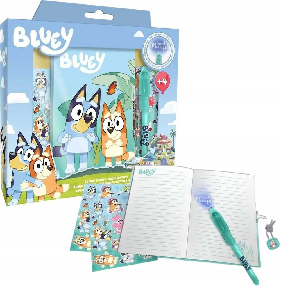 Pamiętnik Bluey Mėlynas dienoraštis + stebuklinga plunksna BY00007