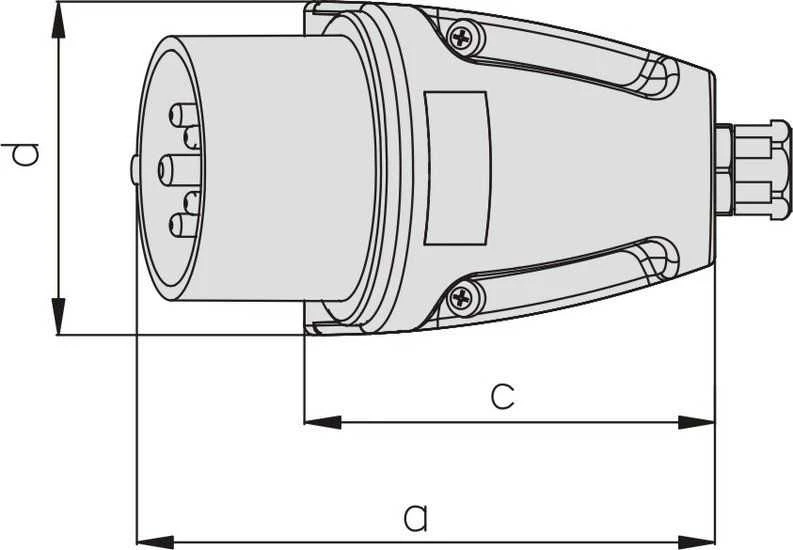 Elektromet Fiksuotas kištukas 16A 4P 400V (922061)