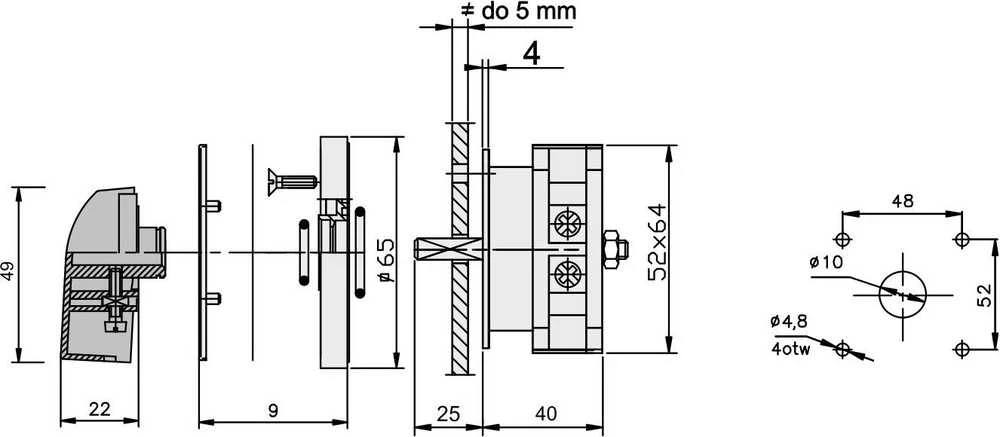 Elektromet Cam switch 0-I 1P 25A IP65 Arc E25-52 (952551)