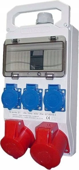 Elektromet Komutatoriai su įranga, 8 moduliai. + lizdai 2x32A 5P 400V + 3x16A 3P 250V IP44 320