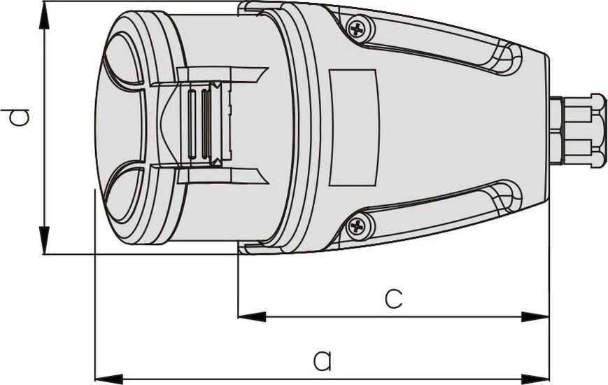 Elektromet Lizdas stałe MINI 32A 400V 5P IP44 GSM-32/5 (921865)