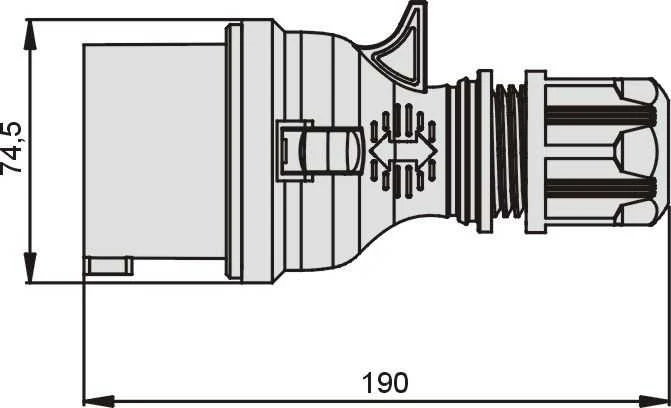Elektromet Tiesus nešiojamasis kištukas Raudon TWIST 4P 32A 400V (922076)