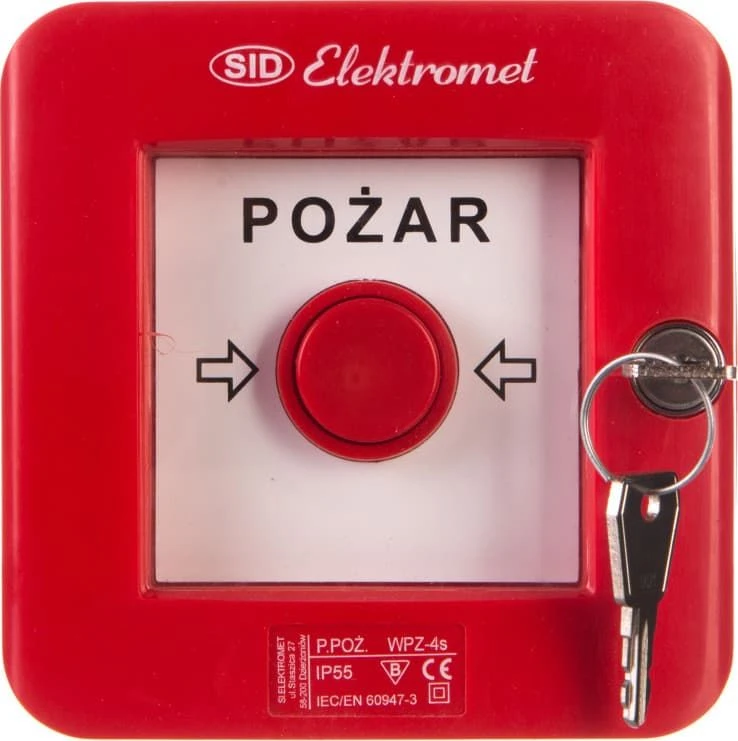 Elektromet Rankinė priešgaisrinė signalizacija su užraktu 2Z 2R 12A IP55 WPZ-4s 921462